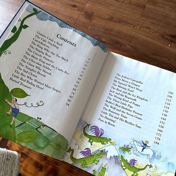 Vintage 2000 Bedtime Stories For Boys Hardcover Oversized Lap Book - Picture 5 of 12